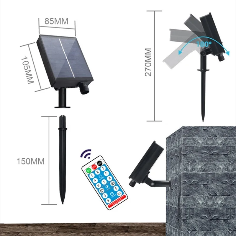 Светодиодные ленты Gylbab на солнечной батарее с дистанционным управлением 8
