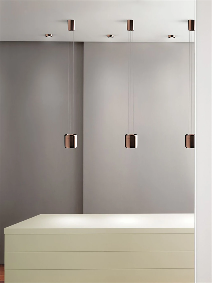 

Позолоченные подвесные светильники в стиле пост-модерн, подвесные лампы из розового золота для ресторана, одного отеля, столовой, бара, спал...