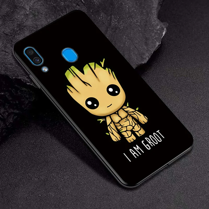 Крышка для samsung Galaxy A10 A20 A30 чехол Крышка героя Marvel из термопластика черный для samsung A50 A60 A70 A20E A40 A30S A50S A70S чехол для телефона