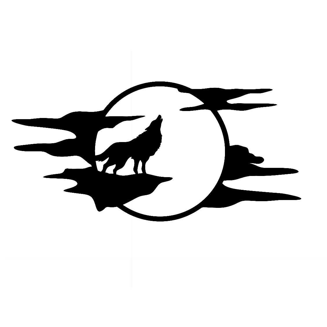 Виниловая наклейка на окно грузовика Wolf howing Moon Silhouette аксессуары для