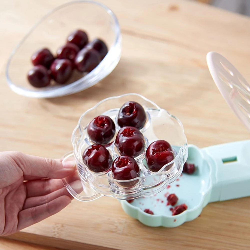 

Cherry Pitter Stone Corer Remover Machine Seed Remover Machine Cherry Corer With Container Kitchen Gadgets Tool For 6 Cherries