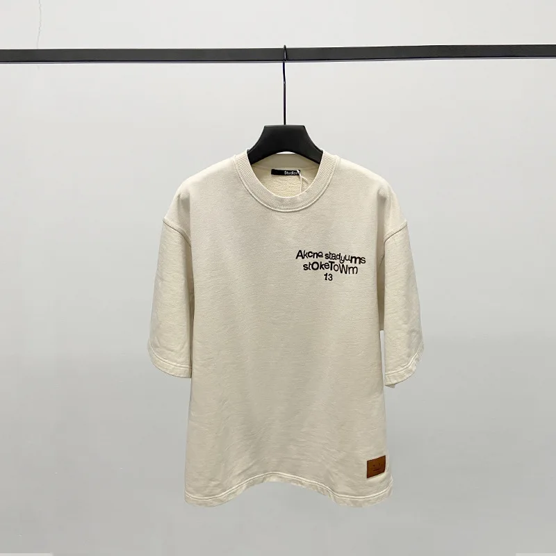 

2021 хлопковая свободная футболка с круглым вырезом и коротким рукавом