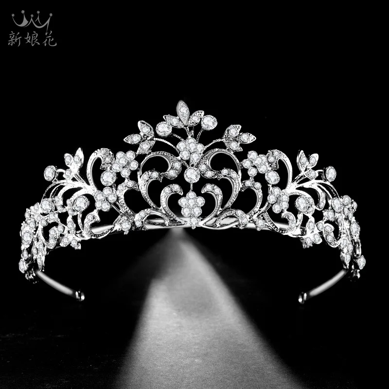 

Цветок кристалл свадебные диадемы Короны Женщины Стразы барокко конкурс диадема Винтаж помолвка свадебные аксессуары для волос ювелирные ...