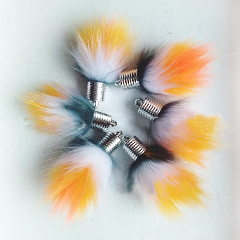 Помпоны из искусственного кроличьего меха 12 цветов сделай сам ювелирные изделия