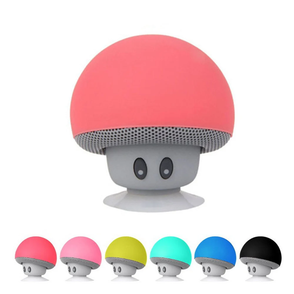 Мини мультяшная Грибная головка Bluetooth 4 0 динамик на присоске держатель для