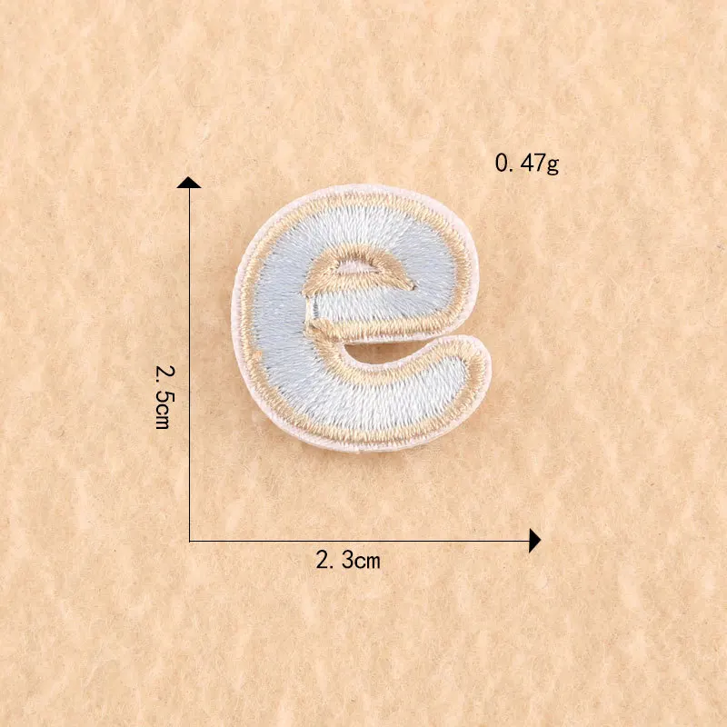 A-z низкая нашивка с буквами для одежды приклеивающаяся вышитая аппликация шитья