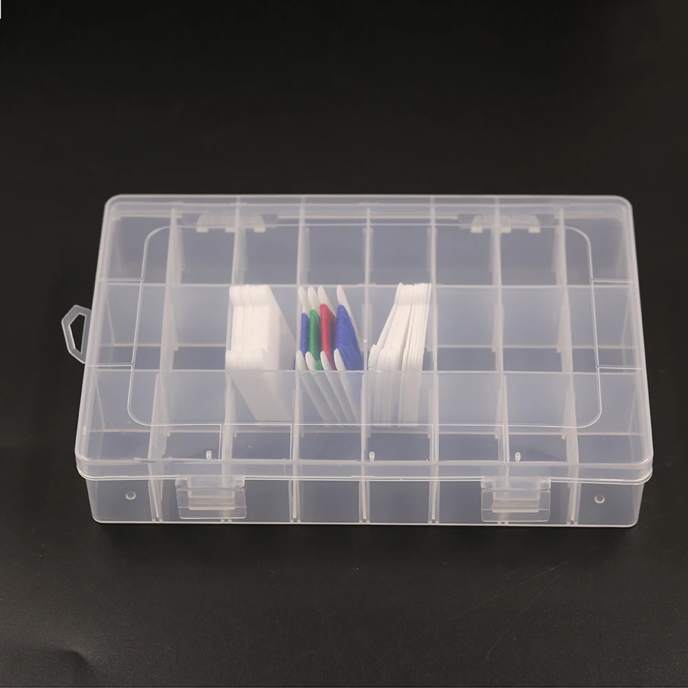Пластиковый органайзер для вышивки крестиком 24 ячейки коробка хранения нитей