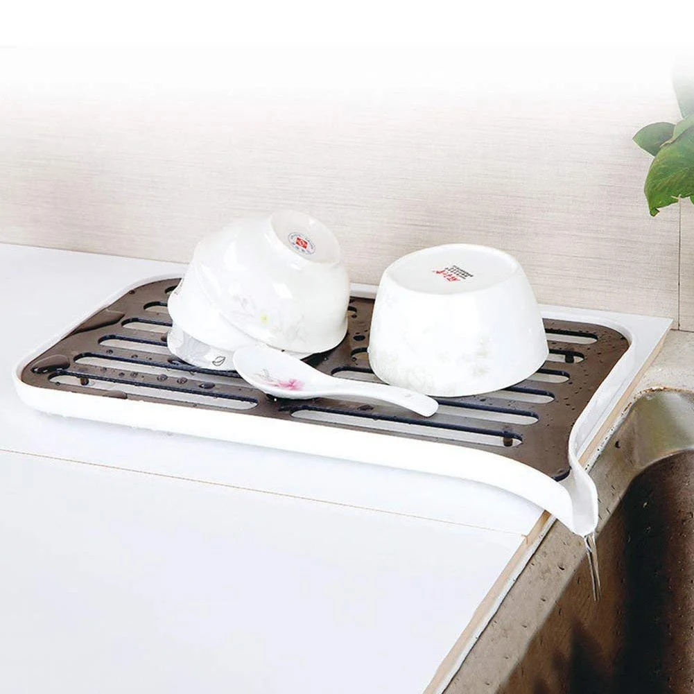 Дренажная доска коврик для сушки двухслойная кухонная дренажная полка раковина