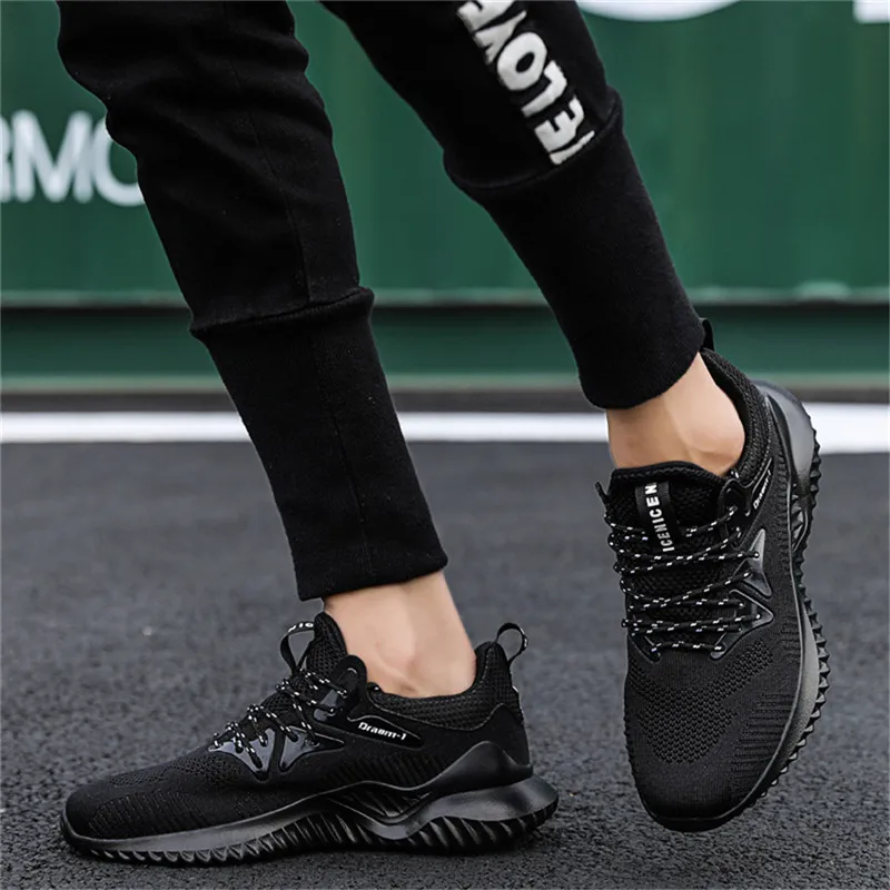 Sneakers for Men Breathable Comfortable Men's Running Shoes Lace-up Soft Walking Footwear Casual Sports Shoes Wear-resisitant