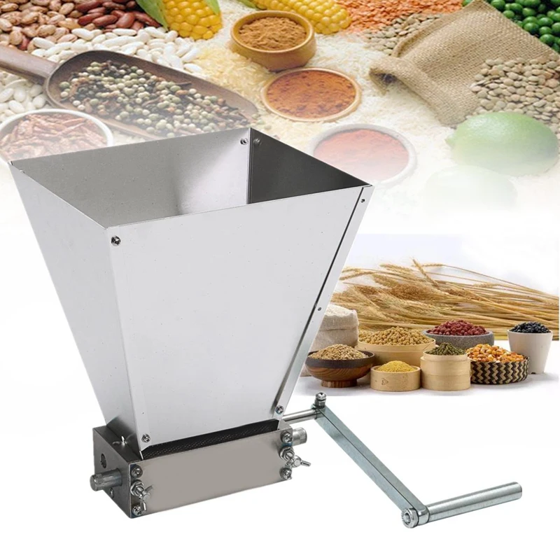 Нержавеющая 2 ролик Ячменный Солод мельница зернорубочная машина ручной работы