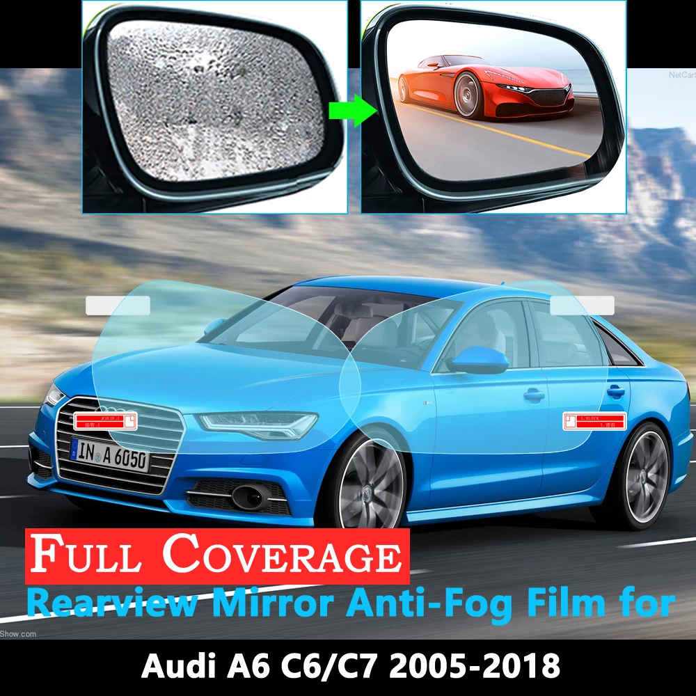 Полноэкранная Защитная пленка для Audi A6 C6 C7 4F 4G Sline 2005 ~ 2019 Автомобильное зеркало