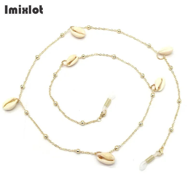 Цепочка для солнцезащитных очков женщин золотистая металлическая веревка 70 см с