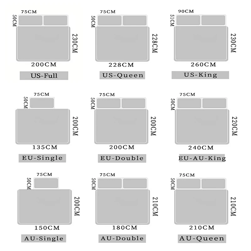 

Home Bedding Sets Winter Modern Style,150200 240x220 Duvet Cover Euro Pillowcase 3 Pieces Queen King Single Double