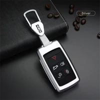 car key case cover fob for jaguar x type xe xjl xf f type xe f pace c x16 v12 guitar for land rover zinc alloy key ring holder