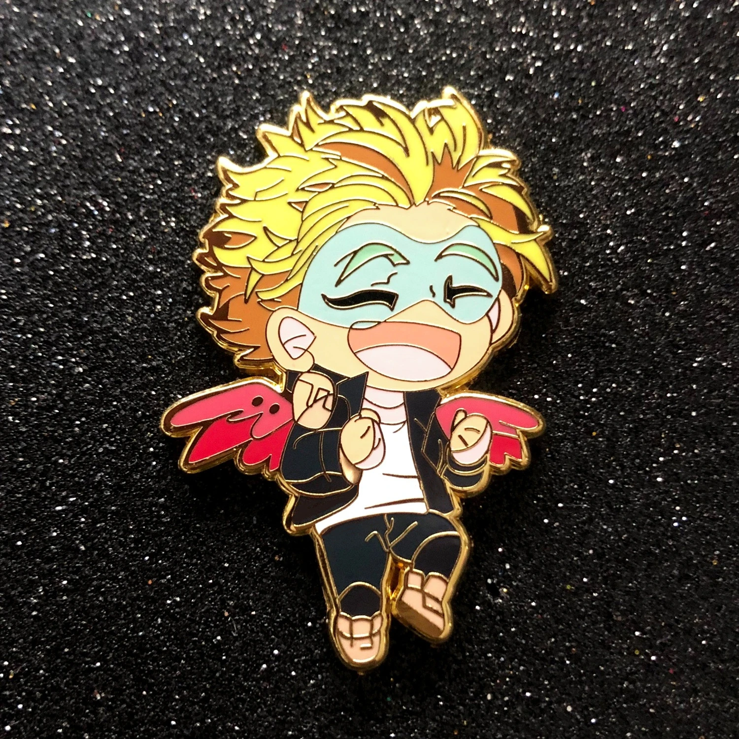 

Funny Hawks Hard Enamel Pin Cute Cartoon Red Wings Boy Keigo Takami Metal Birdman Golded Brooch Anime My Hero Academias Fan Gift