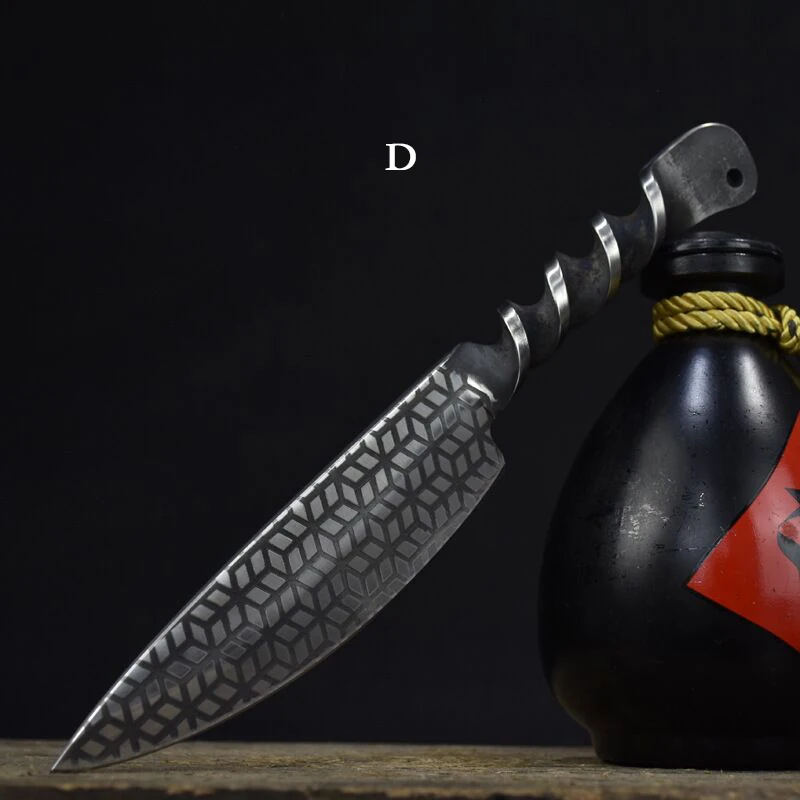 Нож для разделки мяса кухонный Ручной ковки фруктовый легкий супер острый режущий инструмент ретро чай 7Cr17MOV сталь.