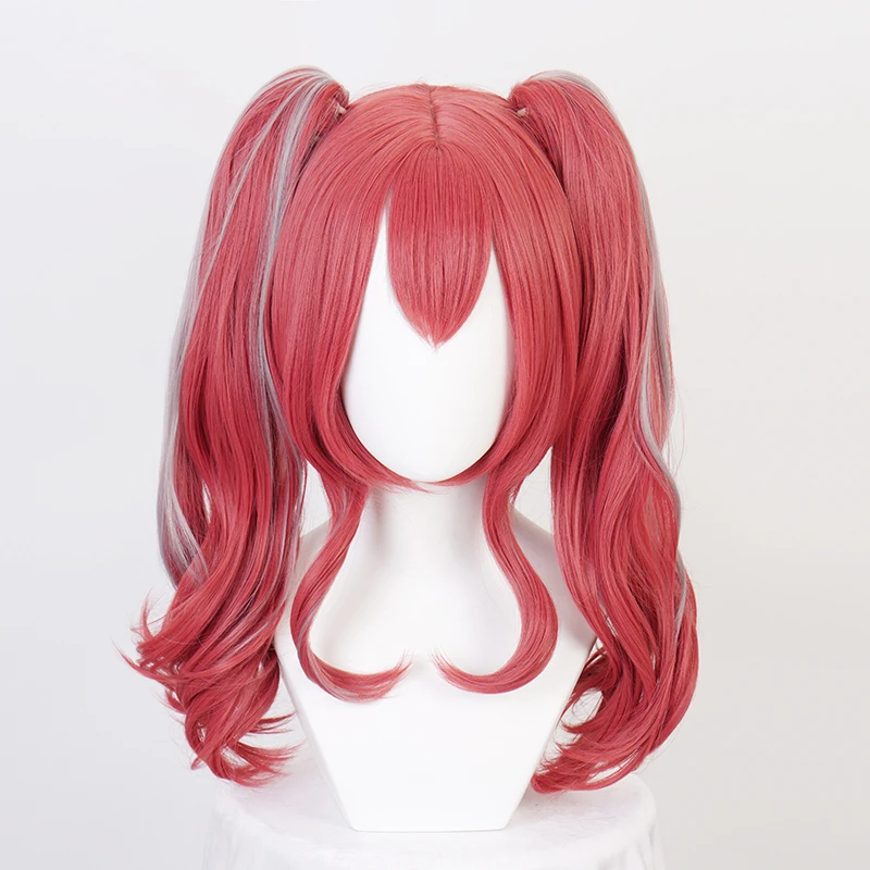 

USS Bremerton Cosplay Wig Game Azur Lane Women Heat Resistant Synthetic Cosplay Wig Chip Removable Ponytails USS Bremerton