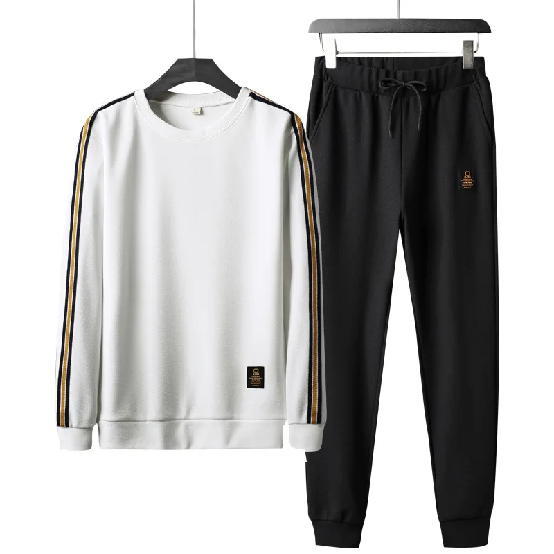 

Mens Sportwear Sets Tracksuit Men Sweatshirts Pullover Casual Jackets Elastic Pant Set 2019 Spring Coat Pant Suit for Male HX240