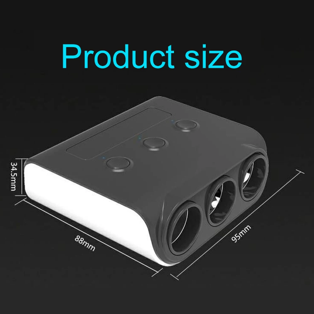 Автомобильное зарядное устройство с 4 USB портами прикуриватель цифровой дисплей