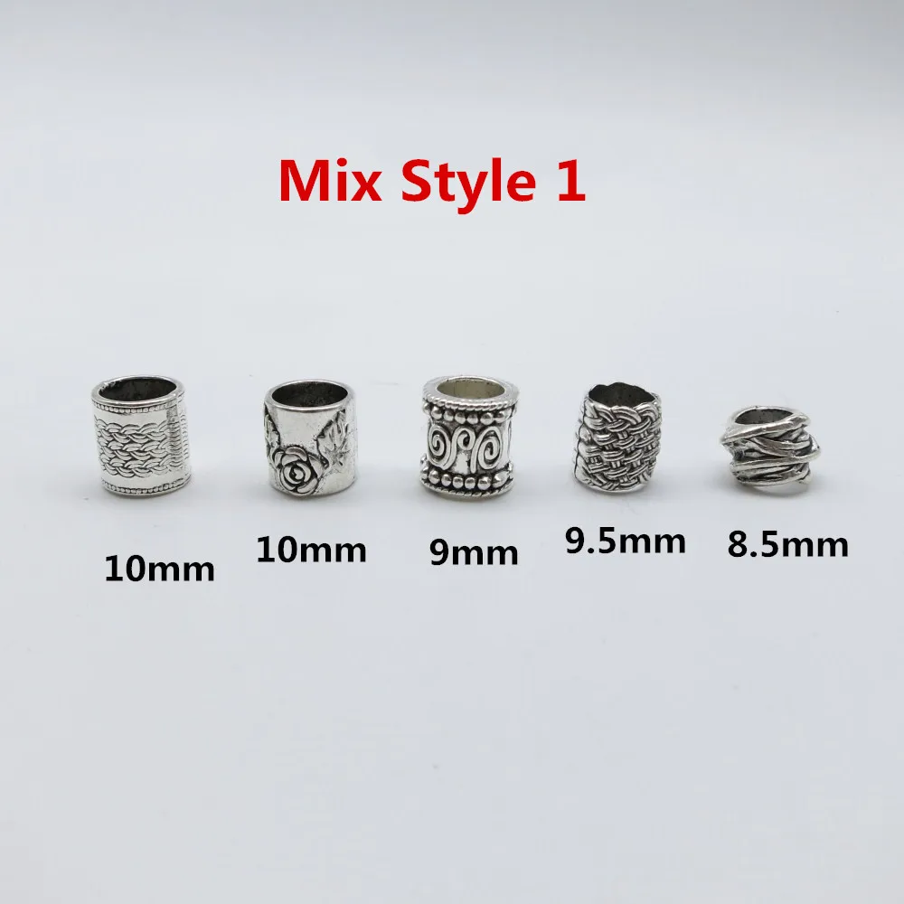 5 шт./упак. серебряные кольца в форме викингов с большим отверстием оплетка для