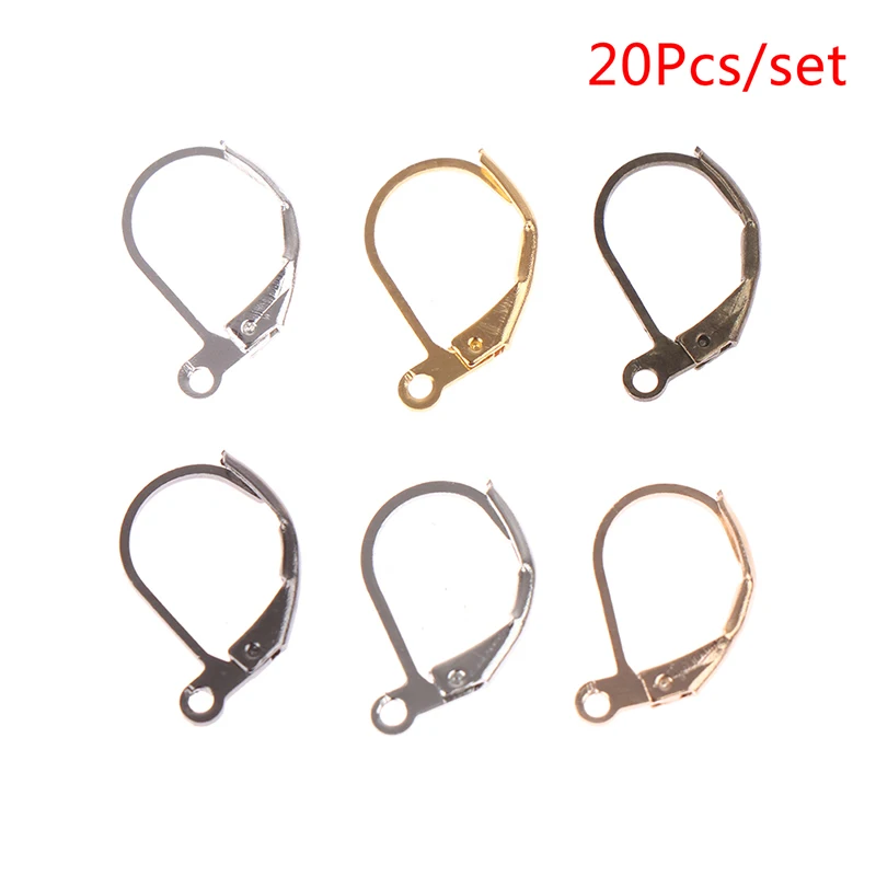 

20pcs 15*10mm French Lever Earring Hooks Wire Settings Base Hoops Earrings DIY