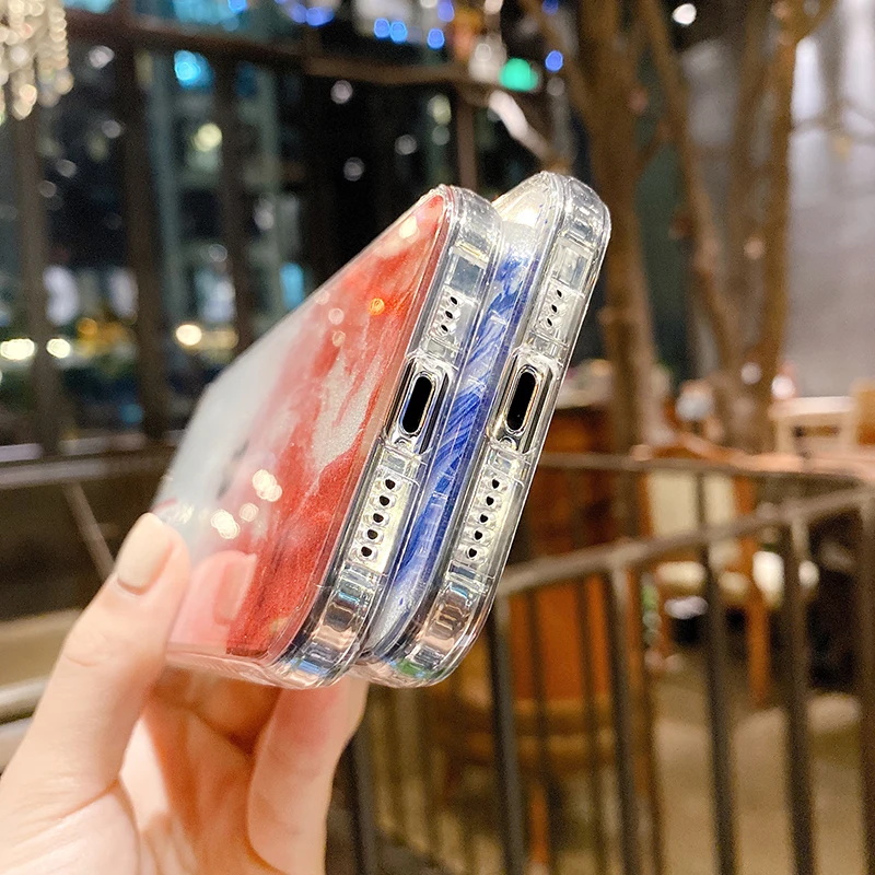 Чехол для iPhone 12 11 13 Pro XR X XS Max 7 8 Plus 11Pro с акварельным рисунком и мраморным |