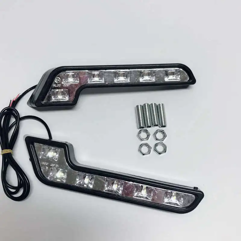 2 шт. автомобилей L-Тип дневные ходовые огни светильник 12 Светодиодная лампа шарик