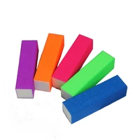 510pcs colorful strong sandpaper nail file buffer block rectangular fluorescent grinding polishing nail art sanding buffer file
