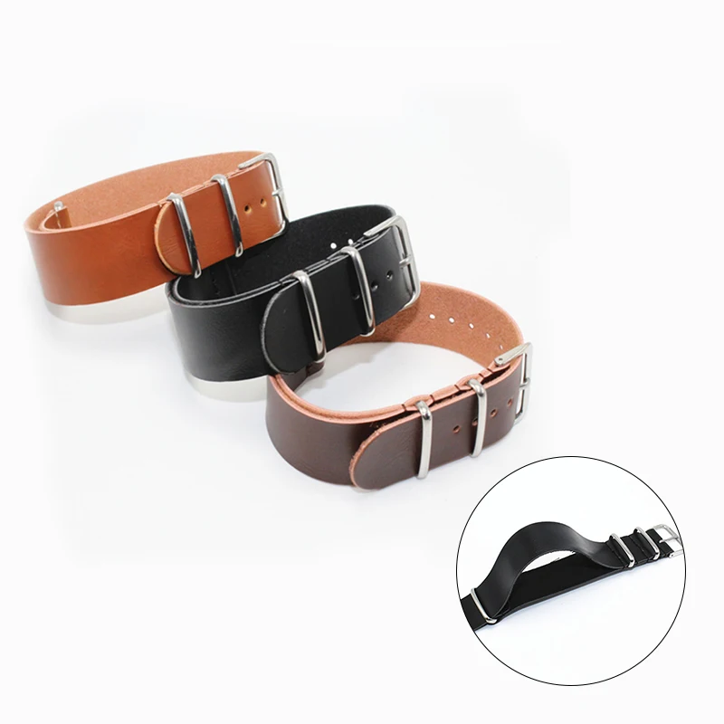 Men Women Fake Leather Watch Strap Artificial Leather Straps 18/20/ 22/24mm Black Brown Watch Bands Watch Bracelet Accessories