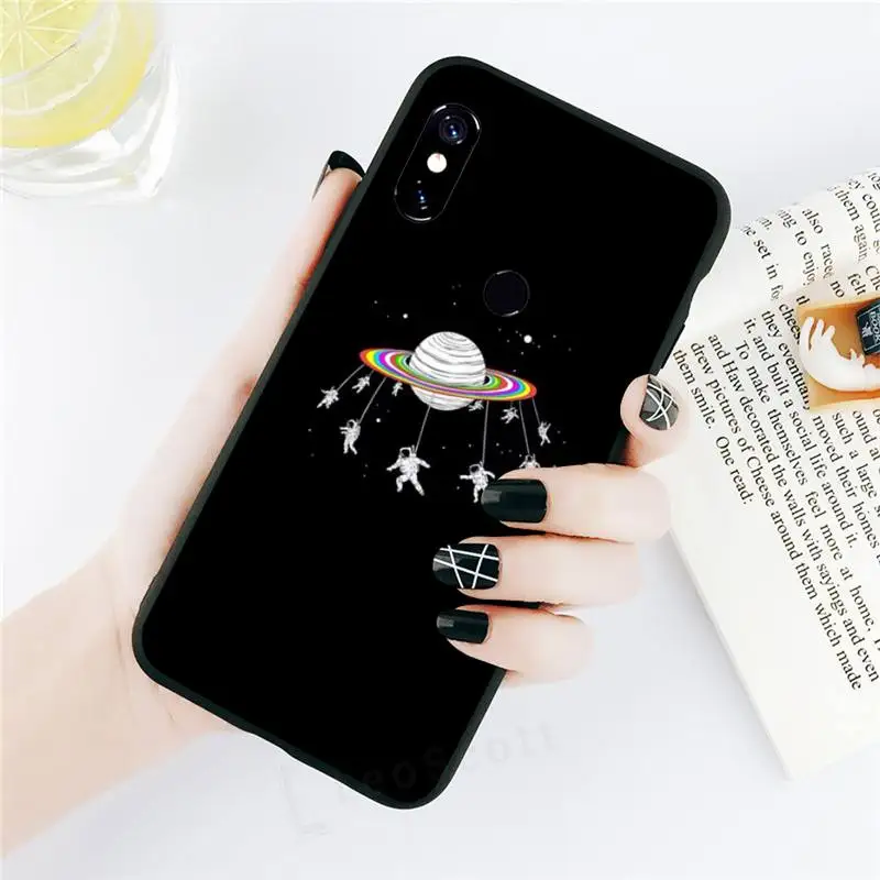 

Lover Plant Cartoon space aesthetics star cover coque funda Phone Case For Xiaomi Redmi note 7 8 9 t k30 max3 9 s 10 pro lite