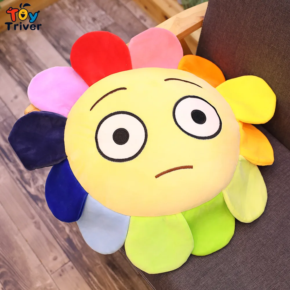 F Улыбающееся лицо Подсолнух плюшевая игрушка тривер Мягкая кукла подушка домашняя спальня автомагазин Ресторан декорации и подарки на день рожденья - Цвет: F