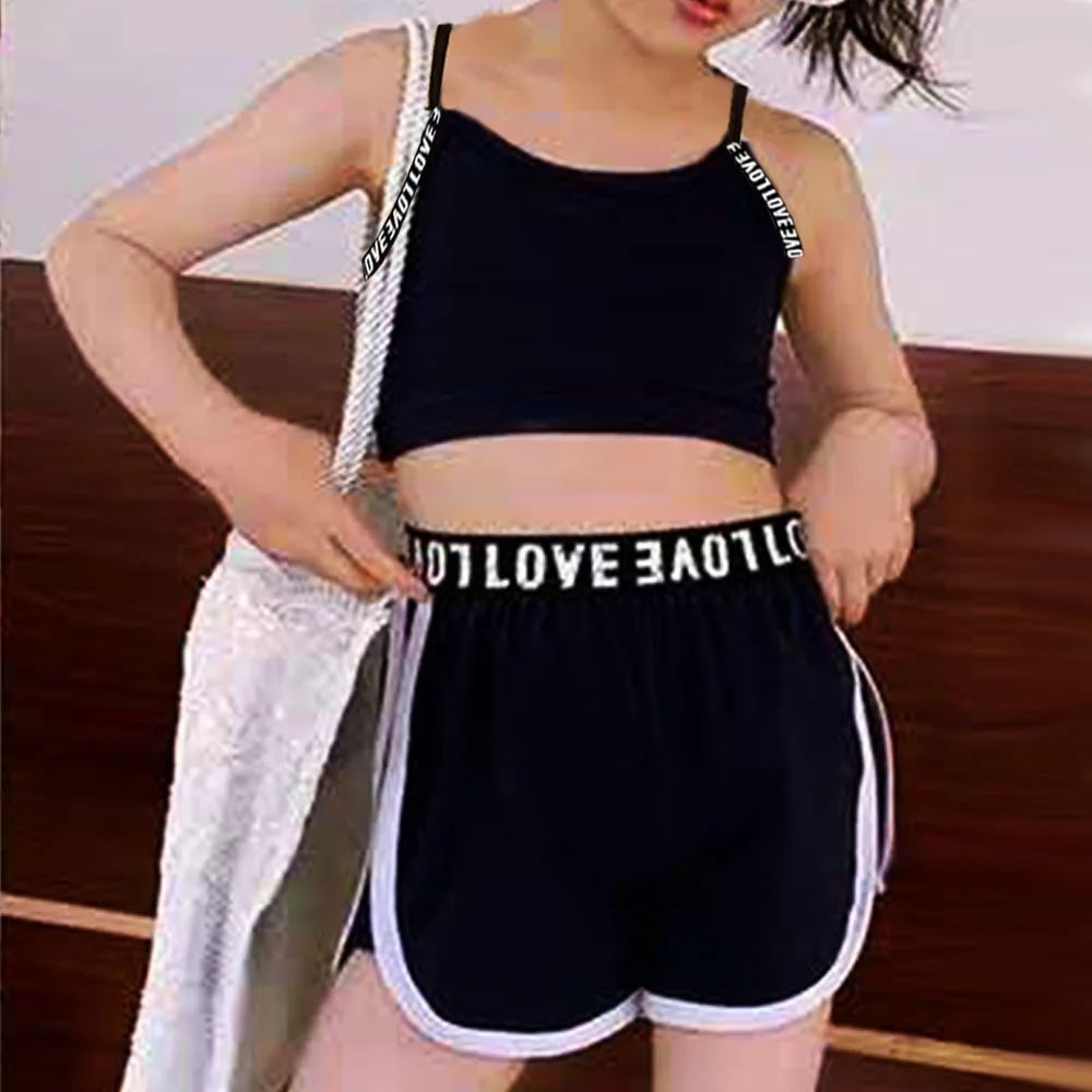 

Комплекты одежды для маленьких девочек, детская кофта с буквенным принтом + короткие брюки, комплект из 2 предметов, костюмы, лето 2022, детский...