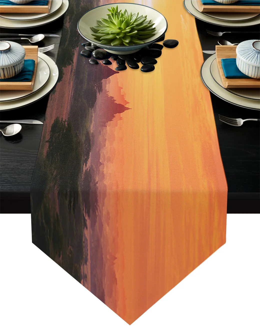 1 шт. закат религиозные места в Myanmar настольная дорожка для дома свадьбы банкета