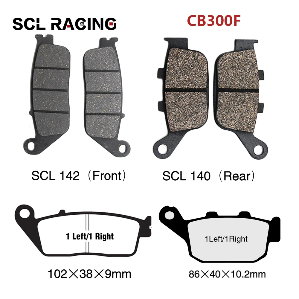 

Alconstar New Motorbike Motorcycle Racing Semi-metal Front and Rear Brake Pads Disc For Honda CB300F 2013 2014 2015