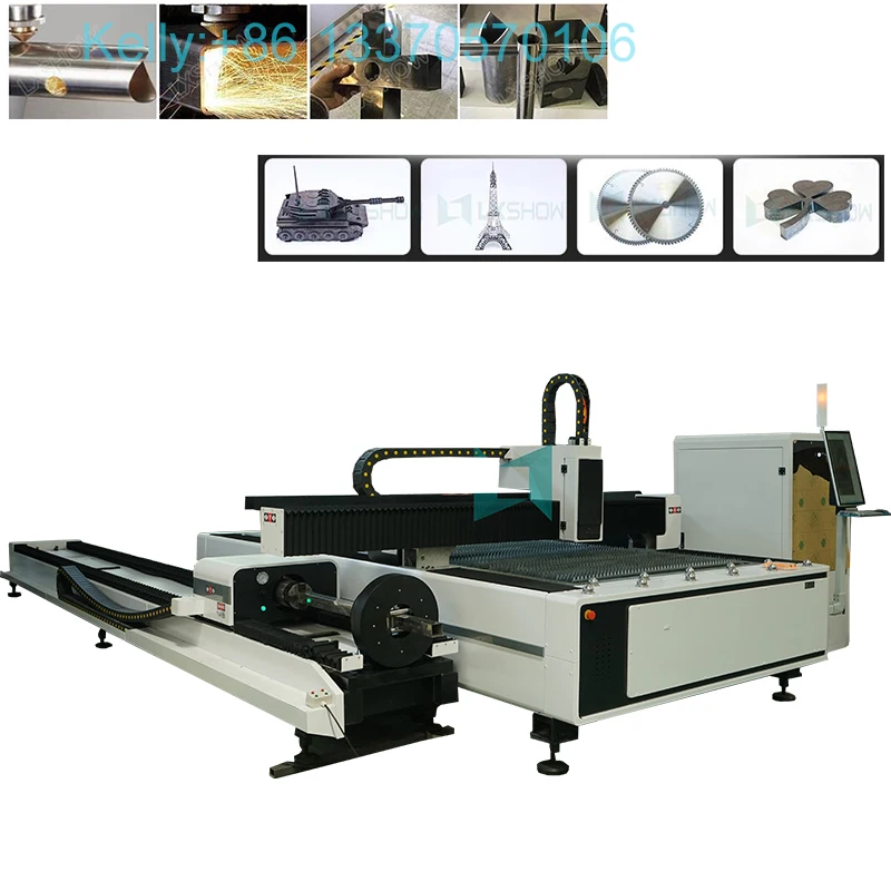 Волоконно лазерный станок для резки с роторной осью и пластинчатой волоконной