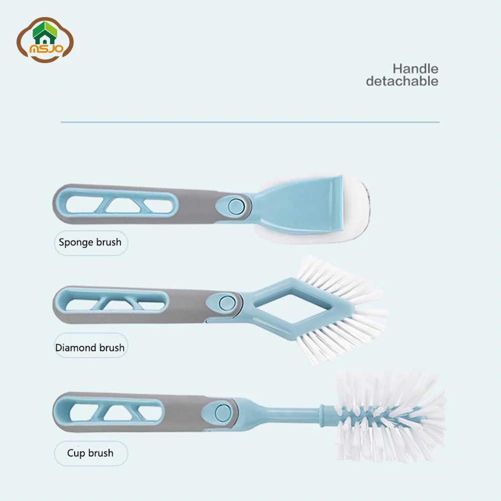 Набор чистящих щеток MSJO скребок для бытового уборки щетка бутылки чашки 3 в 1