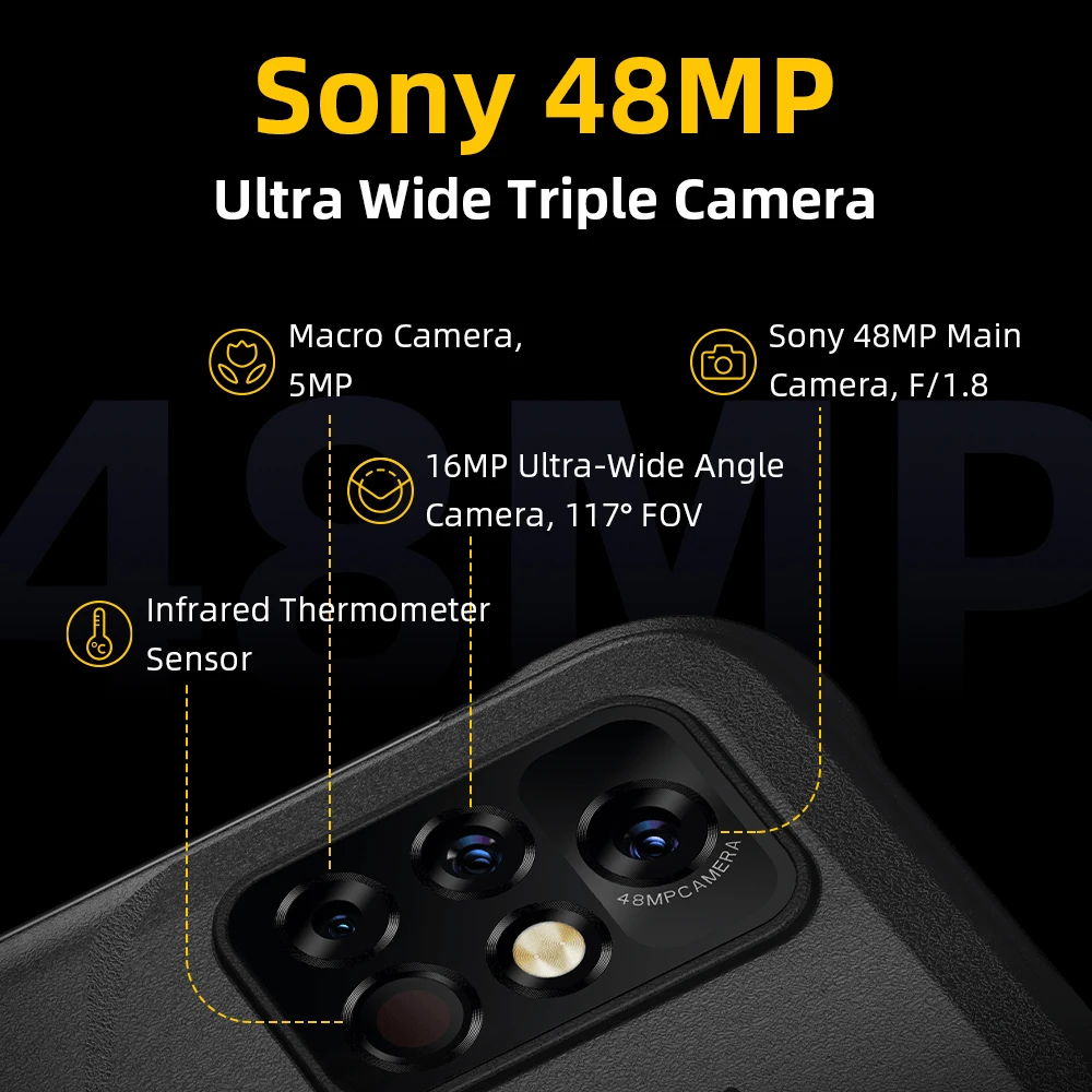 Смартфон в наличии UMIDIGI BISON Pro NFC 128 ГБ IP68/IP69K Helio G80 камера 48 МП экран 6 3 дюйма FHD