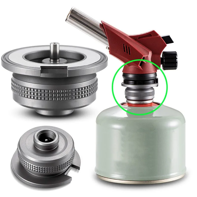 

Outdoor Camping Gas Tank Adapter Aluminum Butane Bottle Conversion Adapter Nozzle For Magnetic Cassette Furnace Valve Equipment