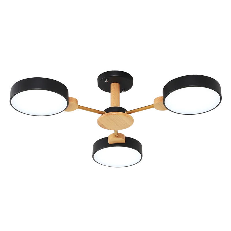 

LED modern wood chandelier Living room Dining room Bedroom Kids room Ceiling Deco lustre design Nordic Supension Lamp Fixtures