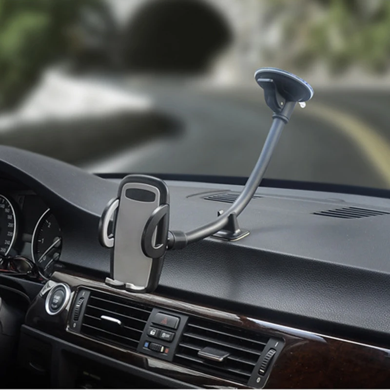 car phone holder silicone suction cup holder long neck mobile phone stand free global shipping