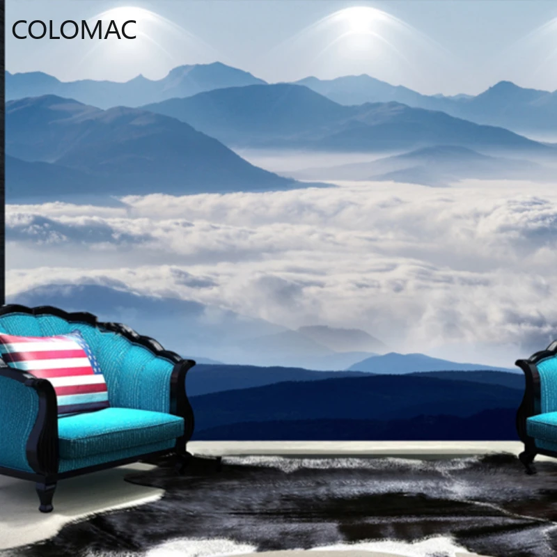 

Фотообои Colomac HD с изображением облаков, моря, горы, пейзажа, 8D, для гостиной, офиса, декоративная роспись комнаты г.