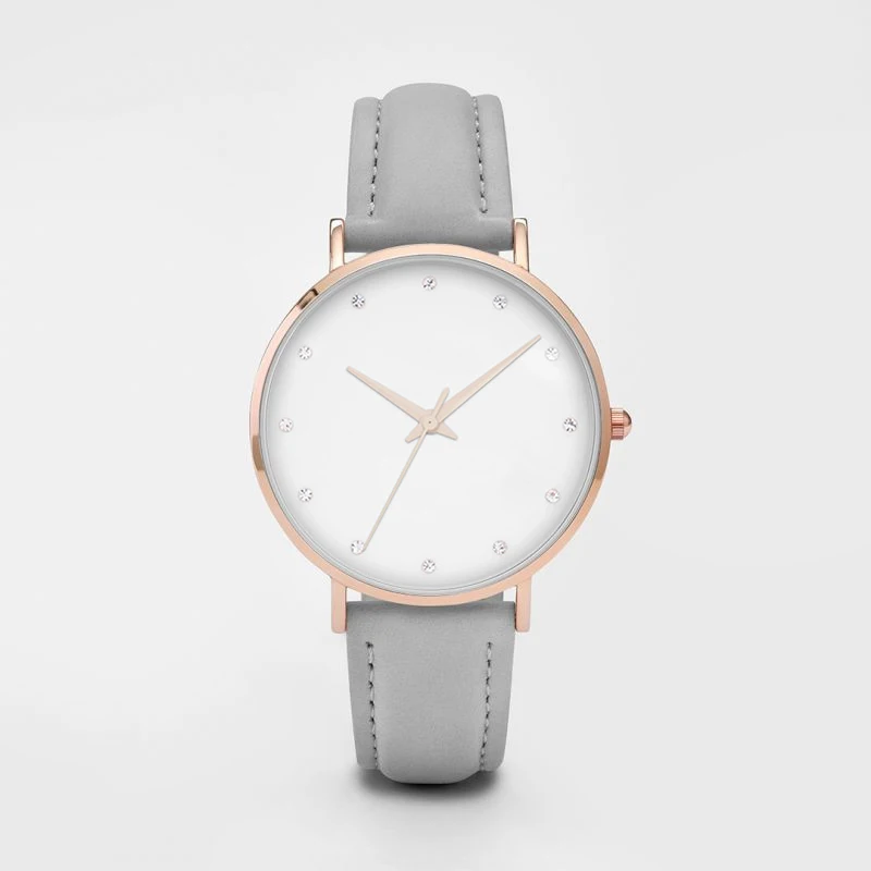 rose grey Новое поступление роскошные женские часы с искусственным бриллиантом Женские повседневные кварцевые часы Montre Femme Relojes Mujer женские часы horloges vrouwen - Цвет: rose grey