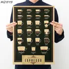 Черный кофе крафт-бумага плакат стикер стены украшения картина товары для дома подарок