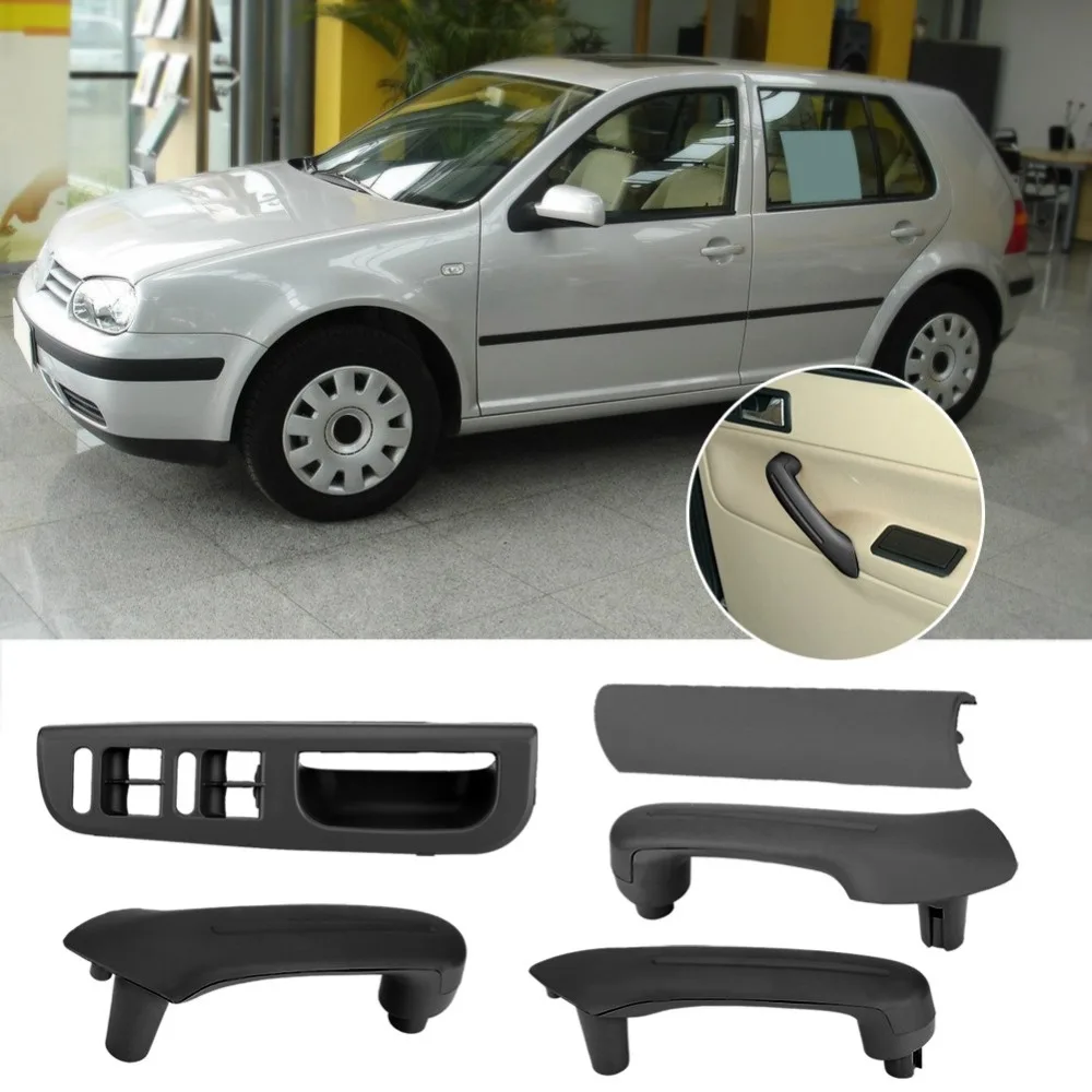 Оконный переключатель панель ободок+ внутренняя дверная ручка для Jetta Golf MK4 1999 2000 2001 2002 2003 2004 Черный