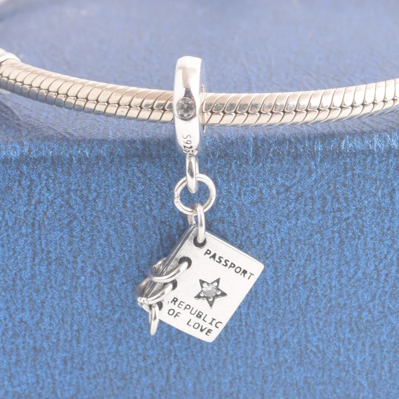 

CODEDOG 2020 New Arrival Travel Passport 100% Real 925 Sterling Silver Charm Beads For Women Making Pendant Jewelry CMS114