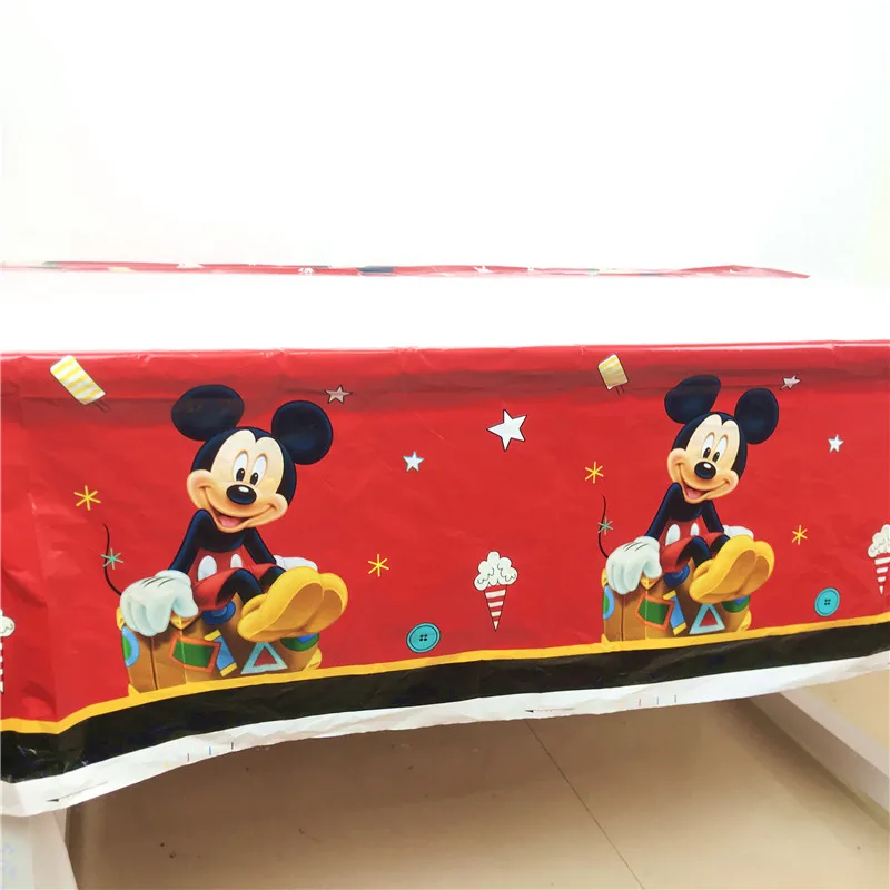 

61Pcs/31Pcs Disney Red Mickey Mouse Kids Favor Tableware Boy Girl Birthday Plate Cup Flag/Banner Table Cover Decorations Supply