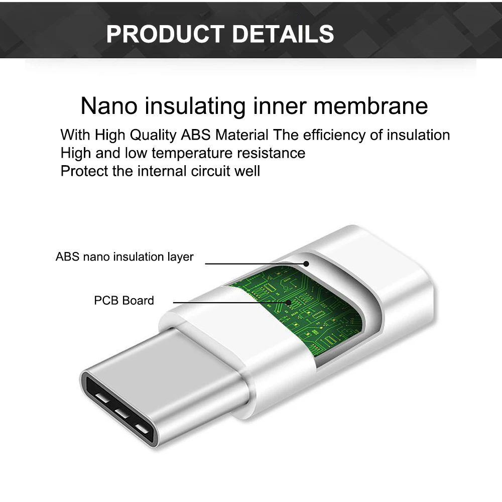 Адаптер Micro Usb PUJIMAX переходник типа с usb на TypeC для Huawei Macbook Oneplus Xiaomi зарядное