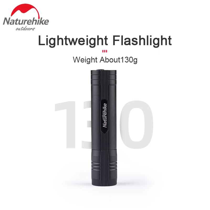 

Naturehike Outdoor Small Flashlight LED 130g Waterproof Mini Camping Light Rechargeable 5 Modes Zoomable Portable Daily Use