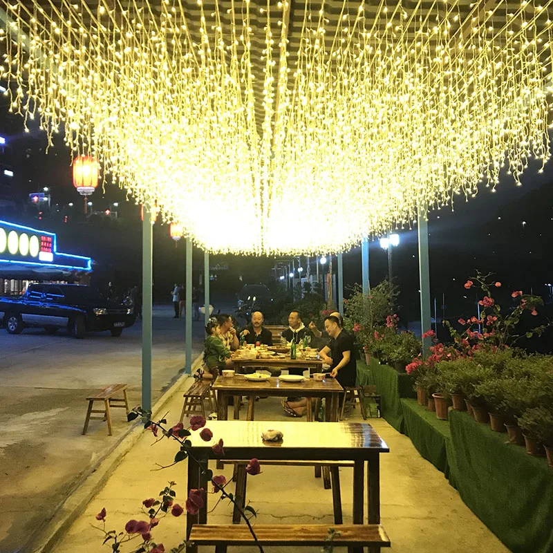 5 м светодиодная падения занавес гирлянда сосульки светильник s Рождественский