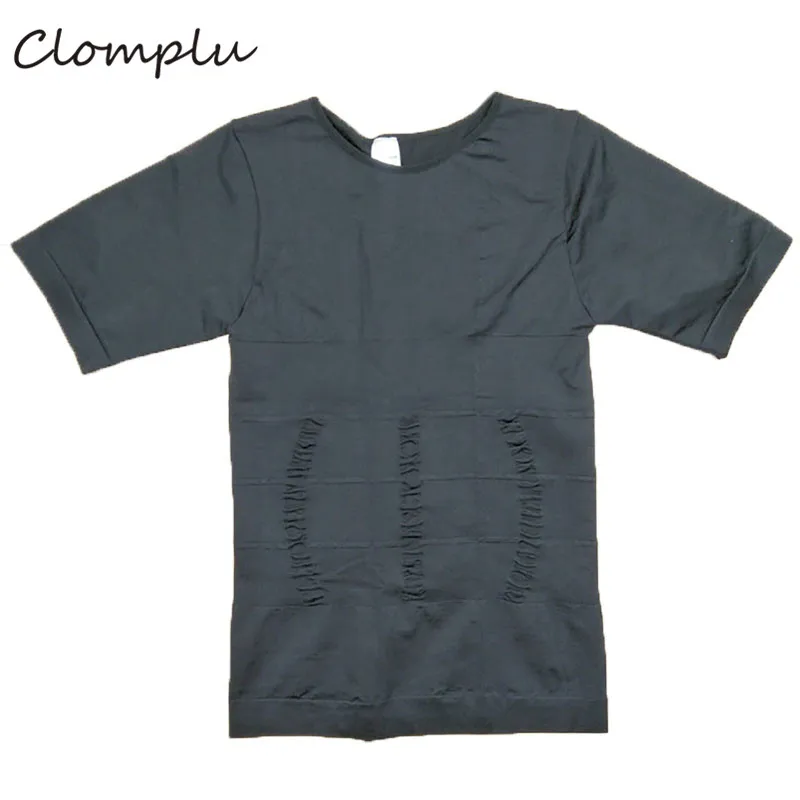 Clomplu пояс для похудения Мужская рубашка боди футболка корсет мужчин Bellies Abdo